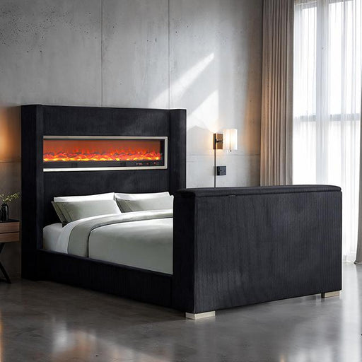 Sumter Bed Black & Grey - Dimensional Outlet Furniture (Oakland, CA)