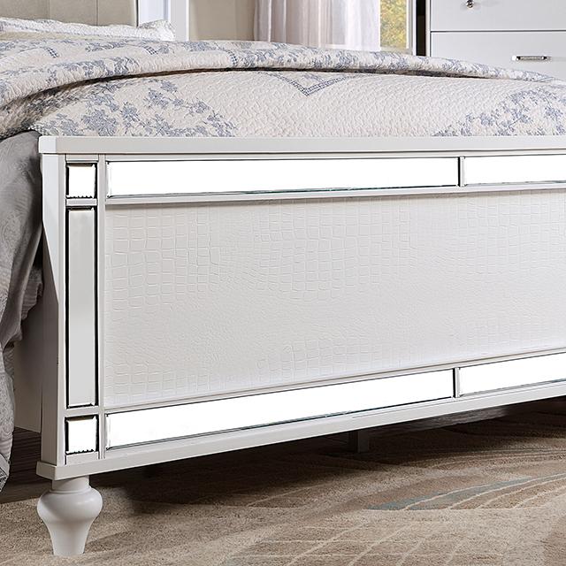 BRACHIUM E.King Bed, White - Dimensional Outlet Furniture (Oakland, CA)