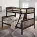 Brookings Twin/Full Bunk Bed White, Brown & Black - Dimensional Outlet Furniture (Oakland, CA)