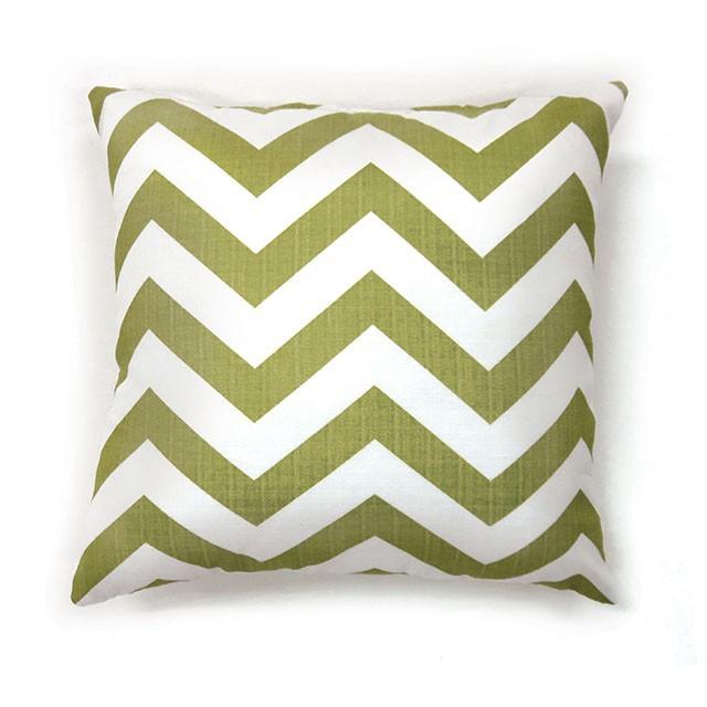 ZOE 22" X 22" Pillow, Green Chevron (2/CTN)