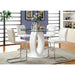 LODIA II White Round Counter Ht. Table - Dimensional Outlet Furniture (Oakland, CA)