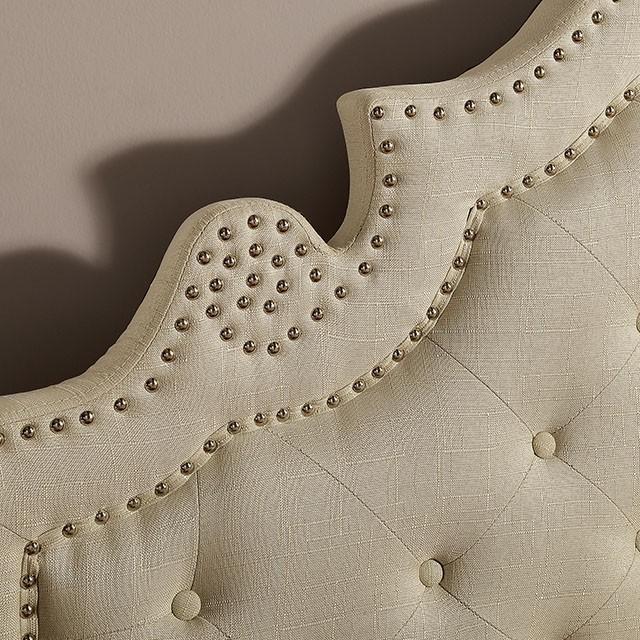 Aubree Bed Beige - Dimensional Outlet Furniture (Oakland, CA)