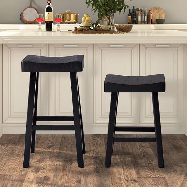 Biasca 29" Stool (2/CTN) White, Brown, & Black - Dimensional Outlet Furniture (Oakland, CA)
