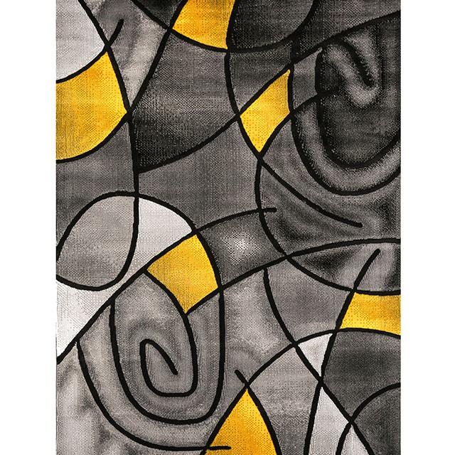 Sivas Charcoal Yellow 8' X 10' Area Rug - Dimensional Outlet Furniture (Oakland, CA)
