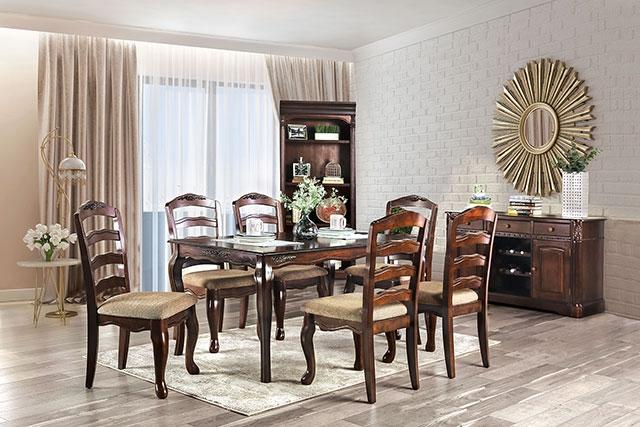 Townsville Dark Walnut/Tan Side Chair (2/CTN) - Dimensional Outlet Furniture (Oakland, CA)
