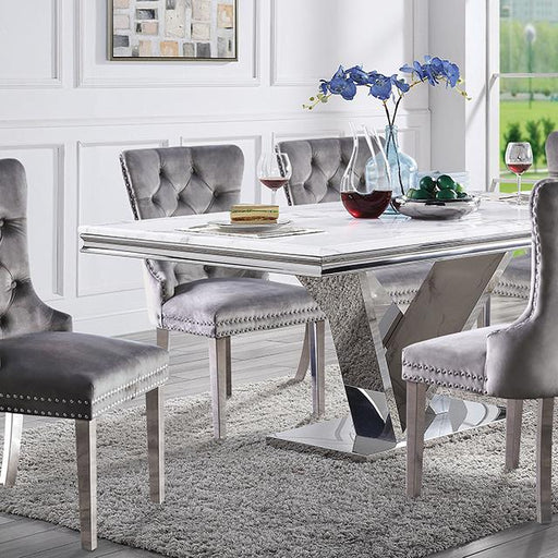 Valdevers 7 Pc Dining Table Set - Dimensional Outlet Furniture (Oakland, CA)