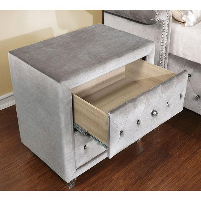 Alzir Night Stand Gray - Dimensional Outlet Furniture (Oakland, CA)