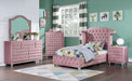 Zohar Queen & Twin Bed Black, Grey, & Pink - Dimensional Outlet Furniture (Oakland, CA)