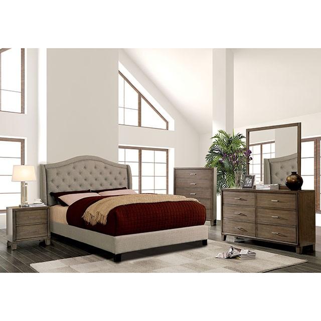 Carly Bed Grey & Brown - Dimensional Outlet Furniture (Oakland, CA)