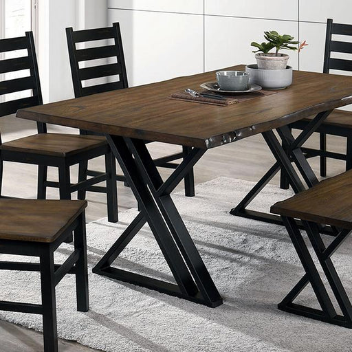 Barbary Dining Table Set with Bench - Dimensional Outlet Furniture (Oakland, CA)