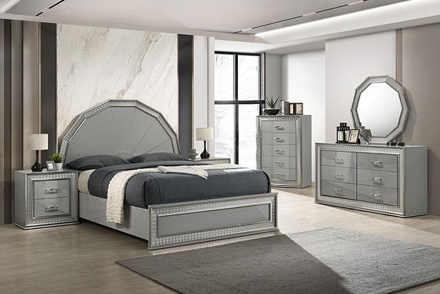 Cassiopeia Queen Bedroom Set Squre & Circular - Dimensional Outlet Furniture (Oakland, CA)