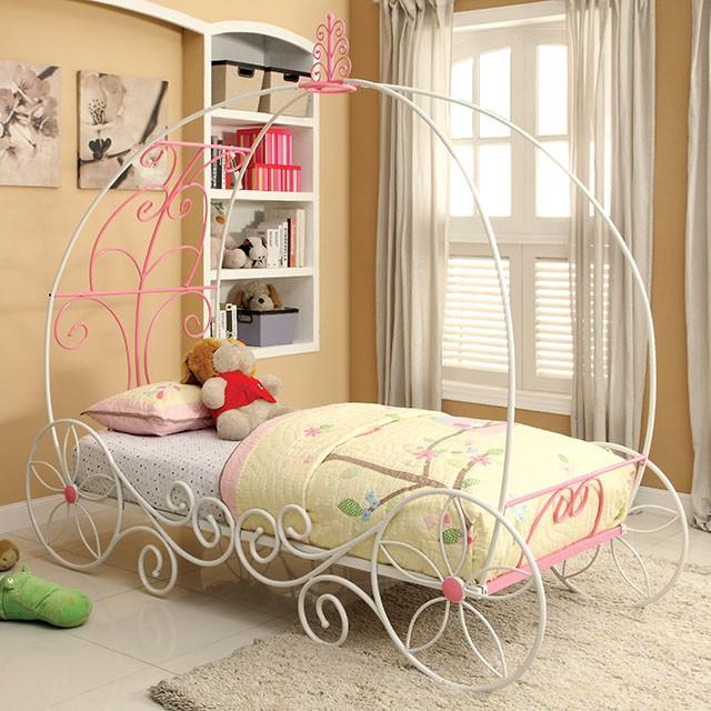 Enchant Bed Pink & White - Dimensional Outlet Furniture (Oakland, CA)