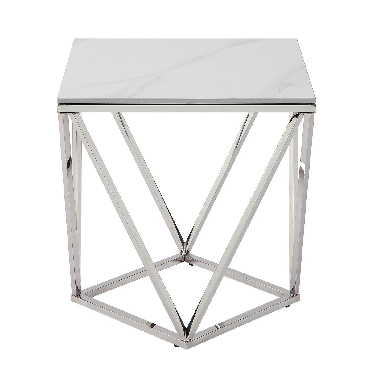 Stainless steel frame in silver finish