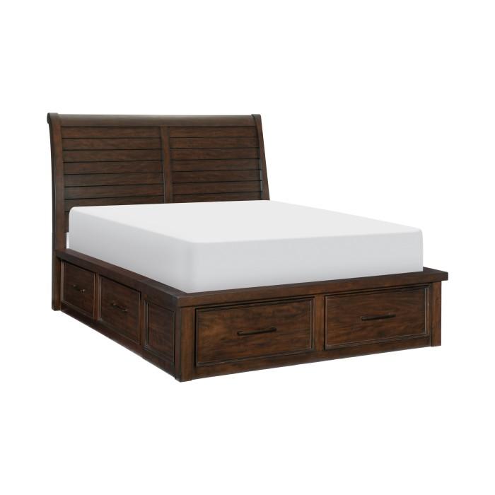 Logandale (4) Eastern King Platform Bed with Footboard Storage