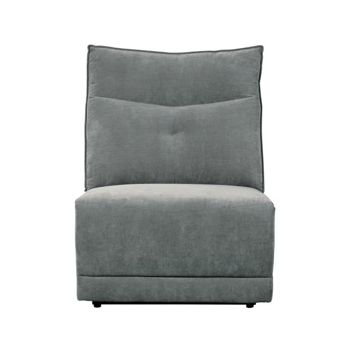 Tesoro Armless Reclining Chair in Dark Gray 9509DG-AR