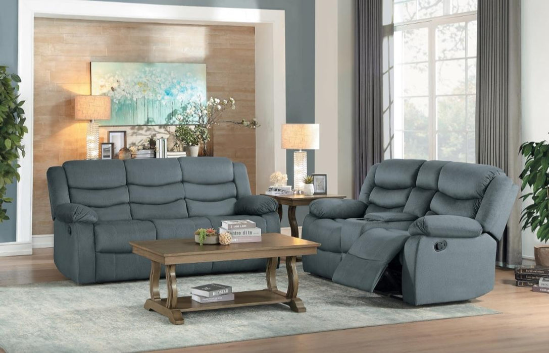 Discus Double Reclining Loveseat in Gray 9526GY-2