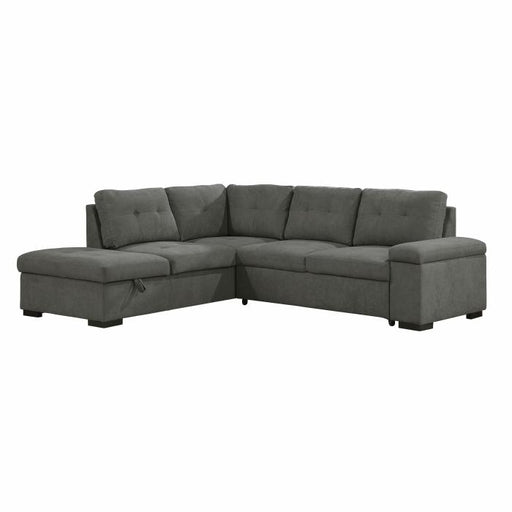 9390DG2LC2R - (2)2-Piece Sectional with Pull-out Bed and Left Chaise with Storage Ottoman image