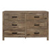 Mandan 6 Drawer Dresser in Weathered Pine 1910-5 - Dimensional Outlet Furniture (Oakland, CA)