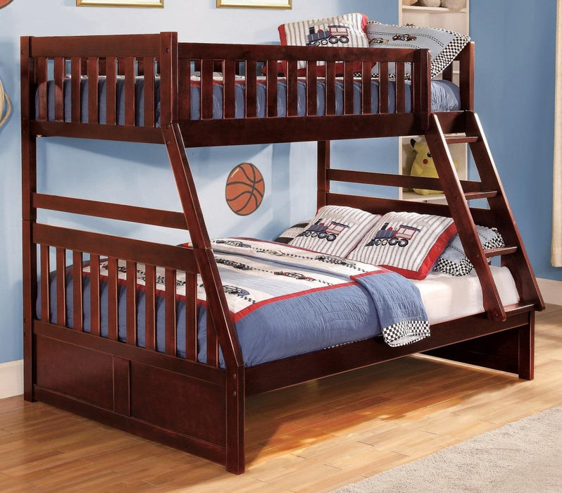 Rowe Twin/Full Bunk Bed in Dark Cherry B2013TFDC-1