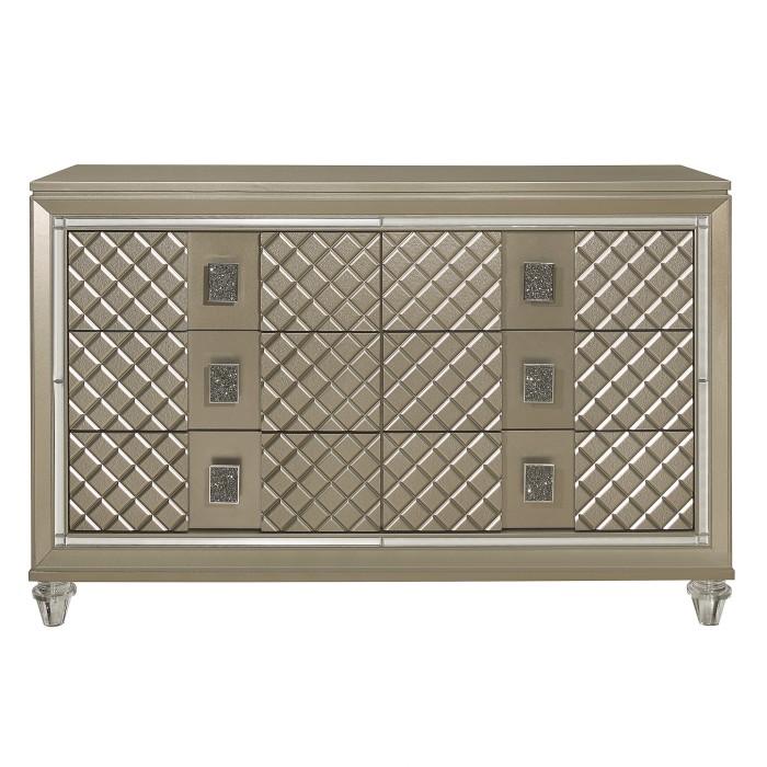 Youth Loudon 6 Drawer Dresser in Champagne Metallic B1515-5 image