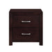 Edina 2 Drawer Nightstand in Espresso-Hinted Cherry 2145-4 - Dimensional Outlet Furniture (Oakland, CA)