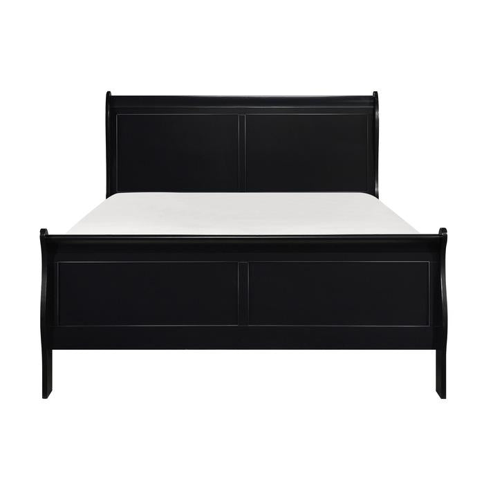 Mayville Queen Sleigh Bed in Black 2147BK-1