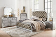 Avondale Queen Upholstered Panel Bed in Silver 1646-1 - Dimensional Outlet Furniture (Oakland, CA)
