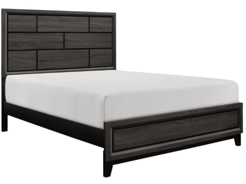 Davi Queen Panel Bed in Gray 1645-1 - Dimensional Outlet Furniture (Oakland, CA)