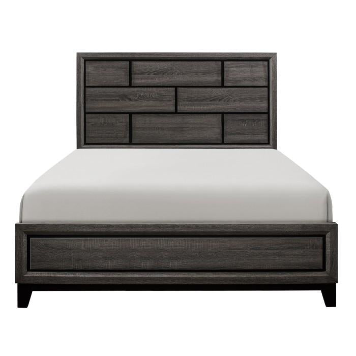 Davi Queen Panel Bed in Gray 1645-1 - Dimensional Outlet Furniture (Oakland, CA)