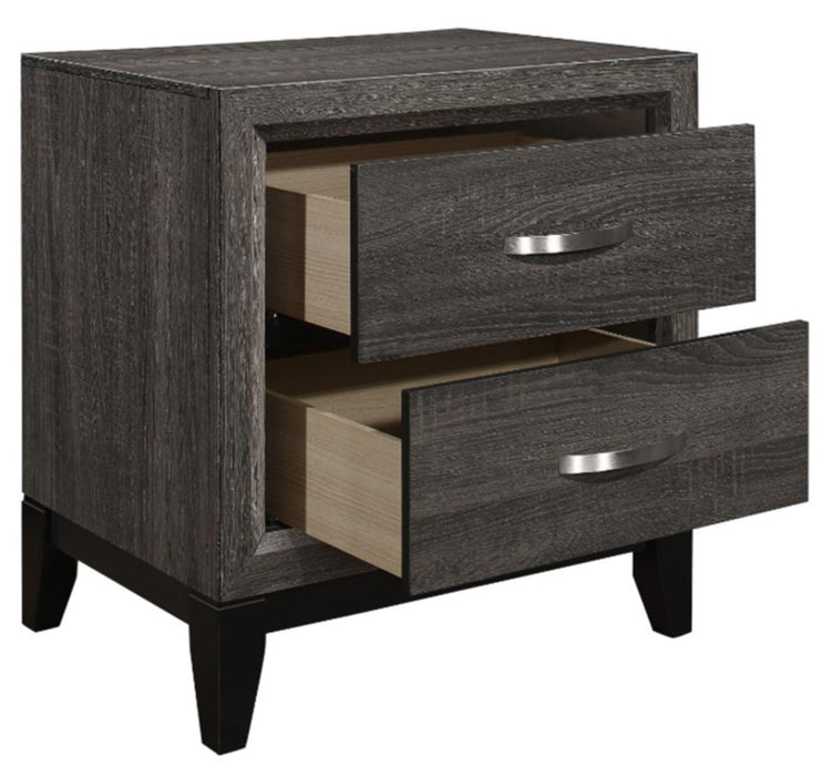 Davi Nightstand in Gray 1645-4 - Dimensional Outlet Furniture (Oakland, CA)