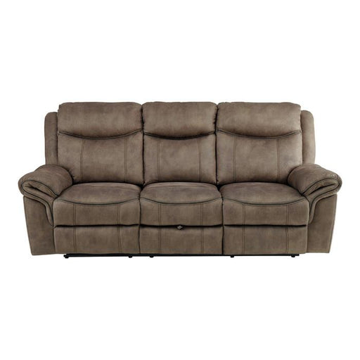 Aram Double Glider Reclining Sofa in Dark Brown 8206NF-3 image