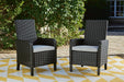 Beachcroft Outdoor Arm Chair with Cushion (Set of 2) - Dimensional Outlet Furniture (Oakland, CA)