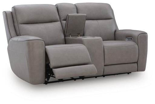 5Z-Comfort Power Reclining Loveseat with Console - Dimensional Outlet Furniture (Oakland, CA)
