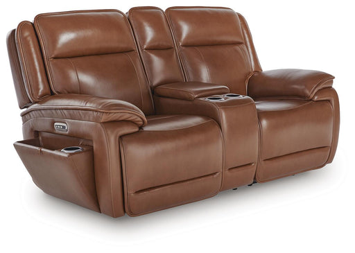 Healy Pier Power Reclining Loveseat with Console - Dimensional Outlet Furniture (Oakland, CA)