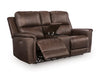 Bleckley Power Reclining Loveseat with Console - Dimensional Outlet Furniture (Oakland, CA)
