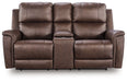Bleckley Power Reclining Loveseat with Console - Dimensional Outlet Furniture (Oakland, CA)