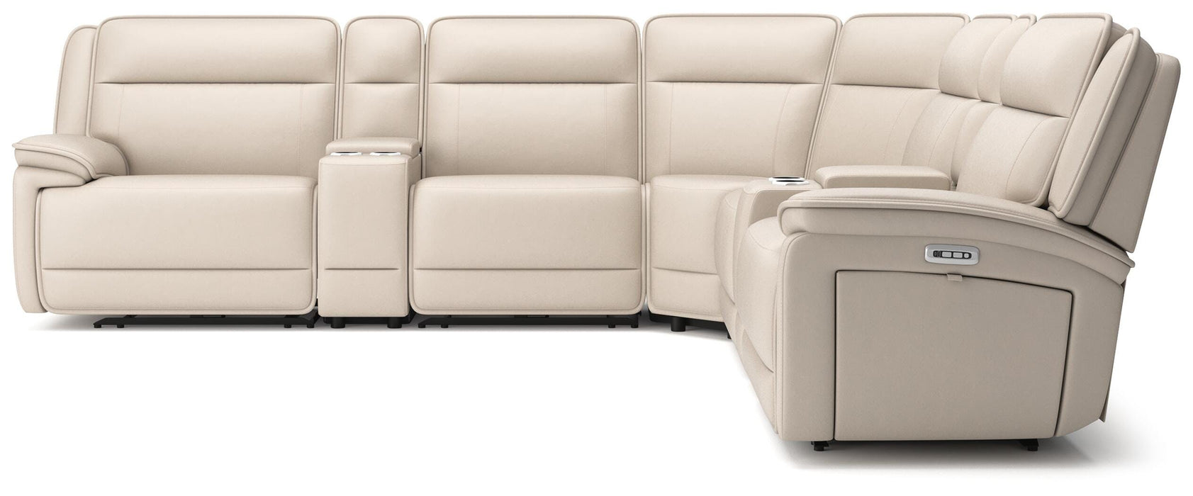 Double Deal Reclining Sectional with 2 Consoles - Dimensional Outlet Furniture (Oakland, CA)