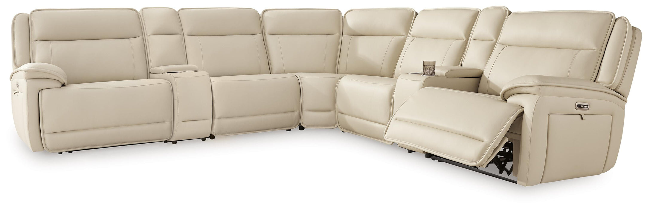 Double Deal Reclining Sectional with 2 Consoles - Dimensional Outlet Furniture (Oakland, CA)