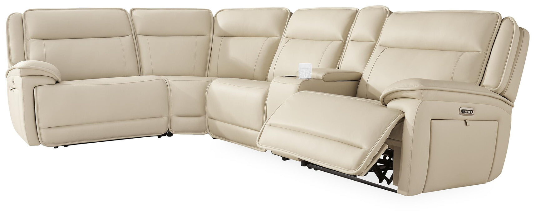Double Deal Reclining Sectional with Console - Dimensional Outlet Furniture (Oakland, CA)