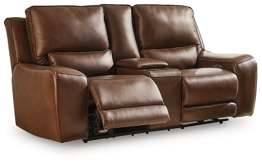 DeepWakes Power Reclining Loveseat with Console - Dimensional Outlet Furniture (Oakland, CA)