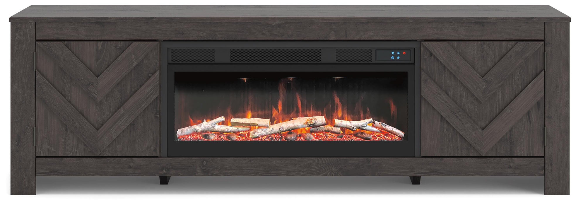 Cayboni 71" TV Stand with Electric Fireplace - Dimensional Outlet Furniture (Oakland, CA)