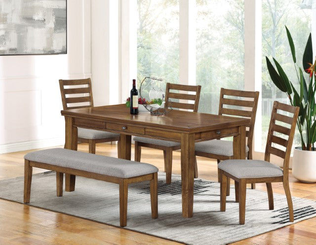 Rapidview 6 Pc Dining Table Set with Bench - Dimensional Outlet Furniture (Oakland, CA)