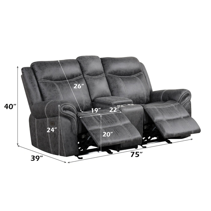 Power Motion Glider Loveseat w/USB Port