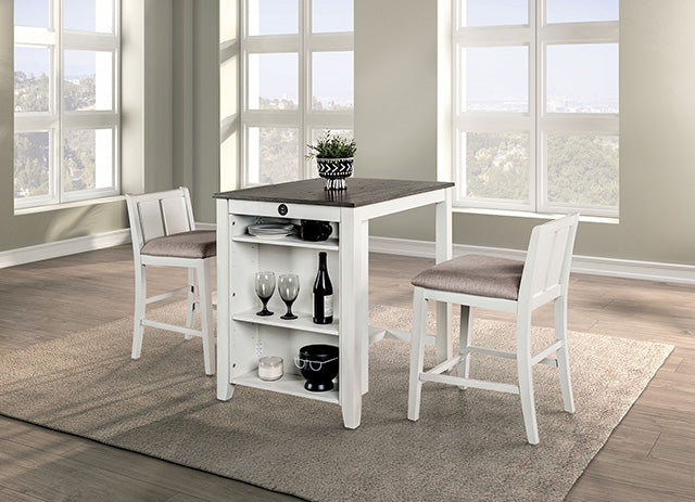 Lescles 3 Pc Counter Ht Set (1 Table + 2 Chairs) - Dimensional Outlet Furniture (Oakland, CA)