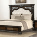 Promenade E.King & Queen Bed Brown & White - Dimensional Outlet Furniture (Oakland, CA)
