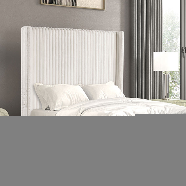 Cadwell E.King, Queen, & Full Bed White, Gray, & Black