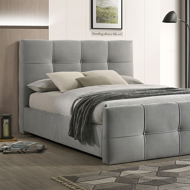 Merced Bed Gray & Ivory