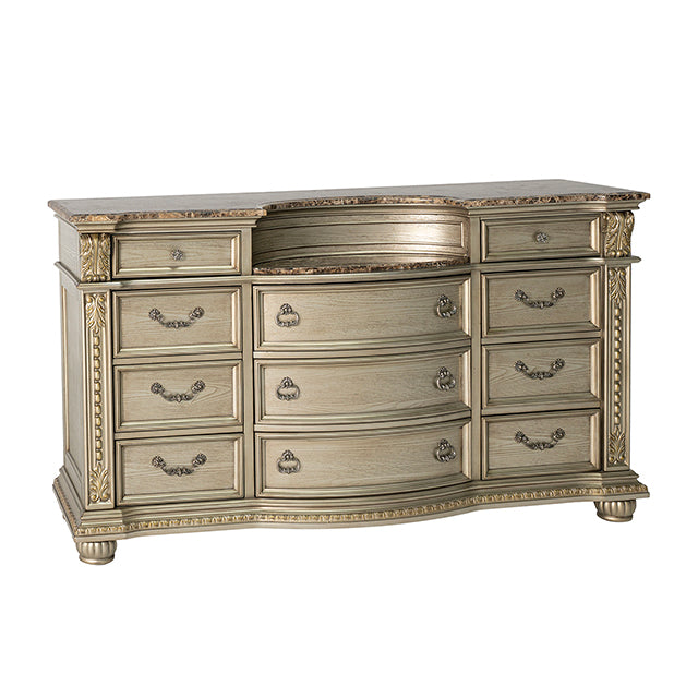 Fromberg Dresser w/ Marble Top - Dimensional Outlet Furniture (Oakland, CA)