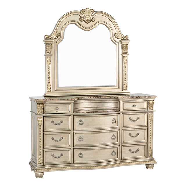 Fromberg Dresser w/ Marble Top - Dimensional Outlet Furniture (Oakland, CA)