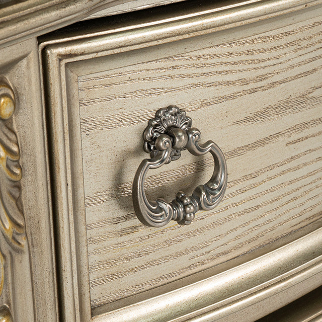 Fromberg Nightstand w/ Marble Top - Dimensional Outlet Furniture (Oakland, CA)